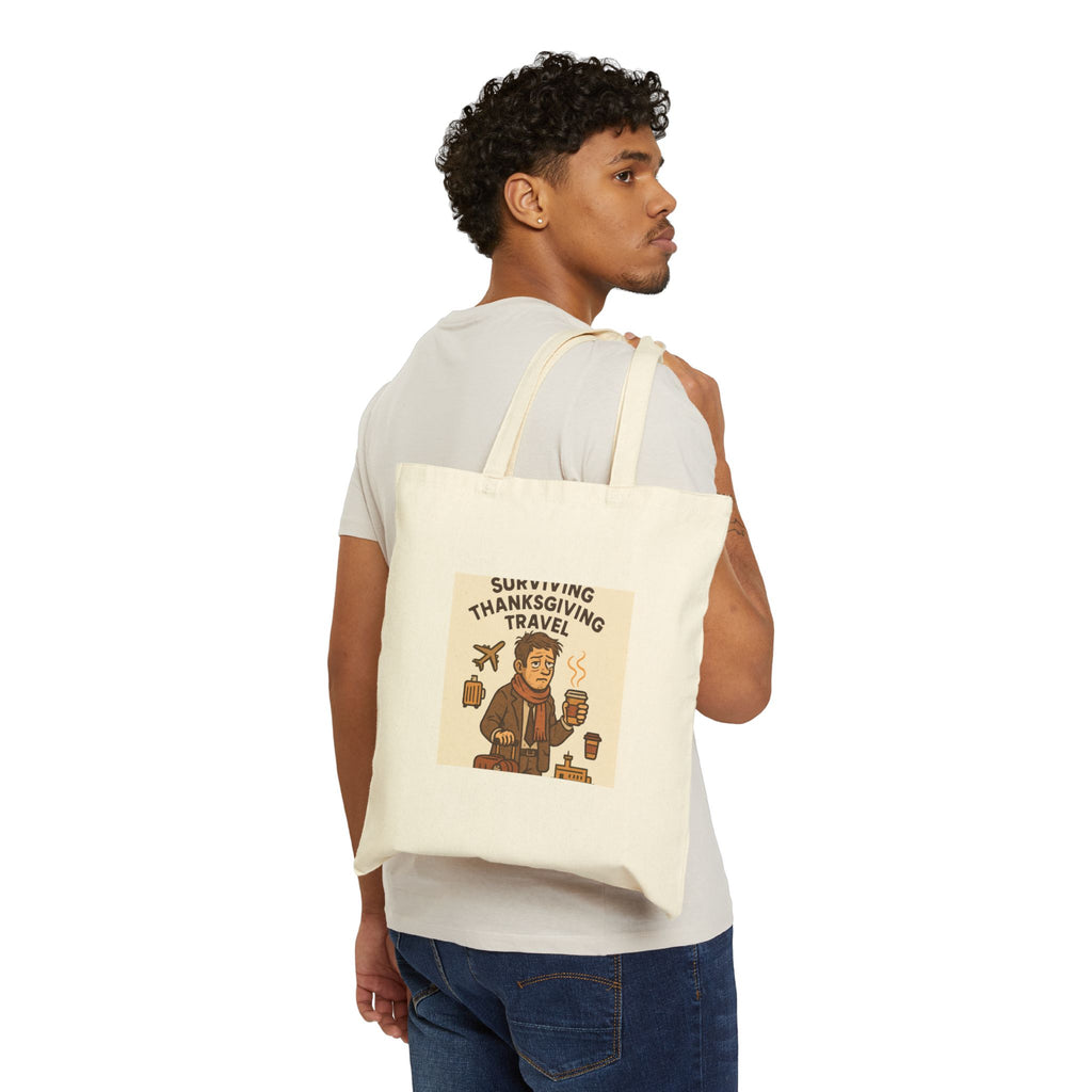 Tote — "Surviving Thanksgiving Travel" Funny Holiday Tote Bag