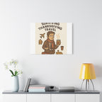 Surviving Thanksgiving Travel Canvas Art — Funny Travel Humor Wall Decor