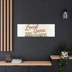 Support Local Gems Canvas Wall Art — Small Business Bakery Flowers Bookshop Print