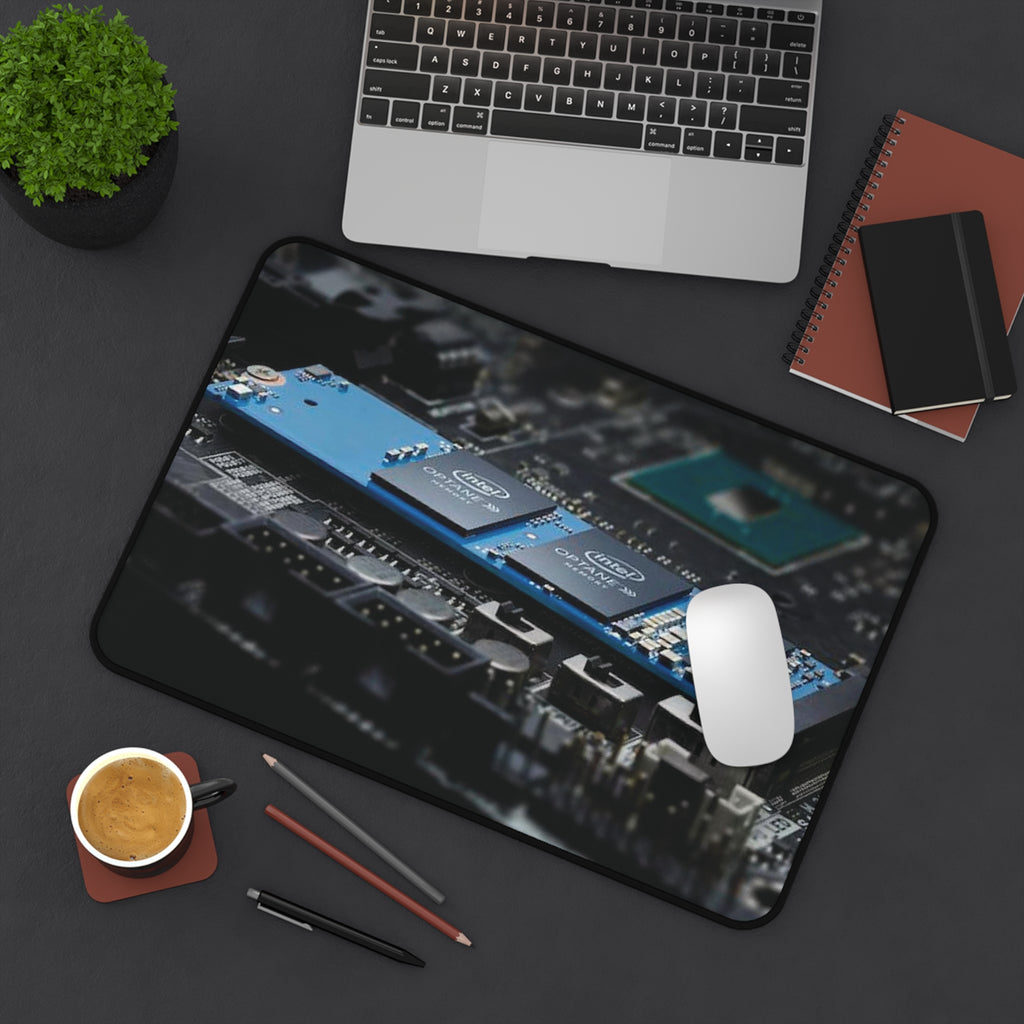 Cyber City Gaming Desk Mat — Neon Nightscape Desk Pad