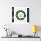 Canvas Wall Art - 'Glamour in Every Moment' Green Laurel Wreath