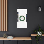 Canvas Wall Art - 'Glamour in Every Moment' Green Laurel Wreath