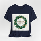Glamour In Every Moment Tee — Botanical Wreath Inspirational Shirt