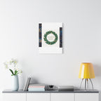 Canvas Wall Art - 'Glamour in Every Moment' Green Laurel Wreath