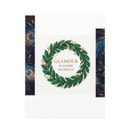 Canvas Wall Art - 'Glamour in Every Moment' Green Laurel Wreath