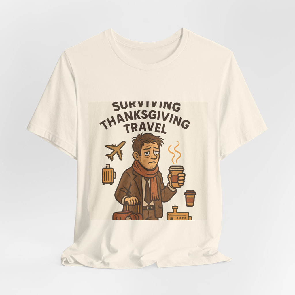 Surviving Thanksgiving Travel T‑Shirt — Funny Holiday Travel Tee