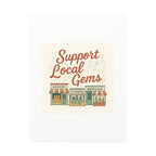 Support Local Gems Canvas Wall Art — Small Business Bakery Flowers Bookshop Print