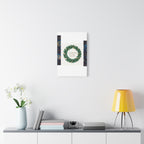 Canvas Wall Art - 'Glamour in Every Moment' Green Laurel Wreath