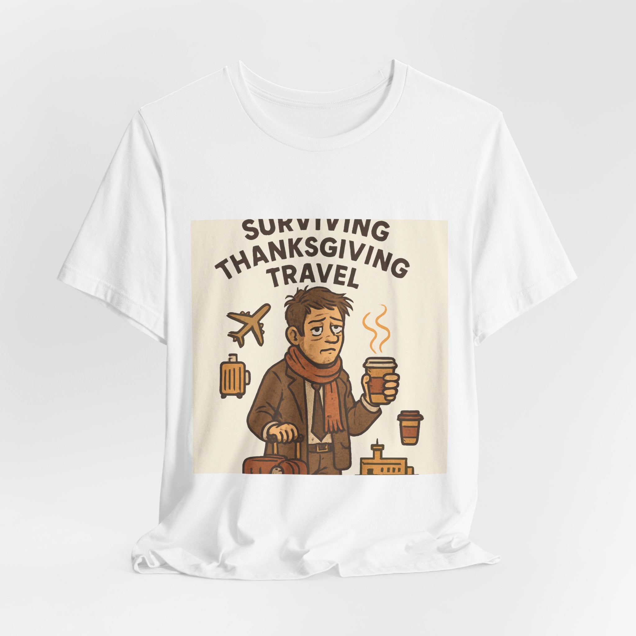 Surviving Thanksgiving Travel T‑Shirt — Funny Holiday Travel Tee