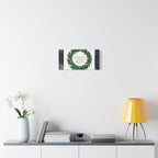 Canvas Wall Art - 'Glamour in Every Moment' Green Laurel Wreath
