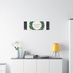 Canvas Wall Art - 'Glamour in Every Moment' Green Laurel Wreath